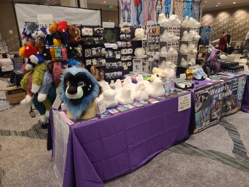 Weasels on Easels and Beans in Things Denfur 2022 Table