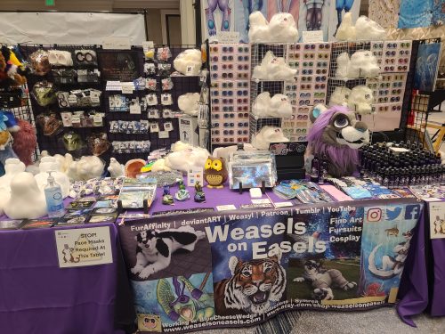 Weasels on Easels and Beans in Things Denfur 2022 Table
